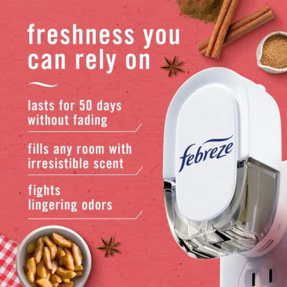 Febreze Odor-Fighting Fade Defy PLUG Air Freshener Apple Cider Oil Refill