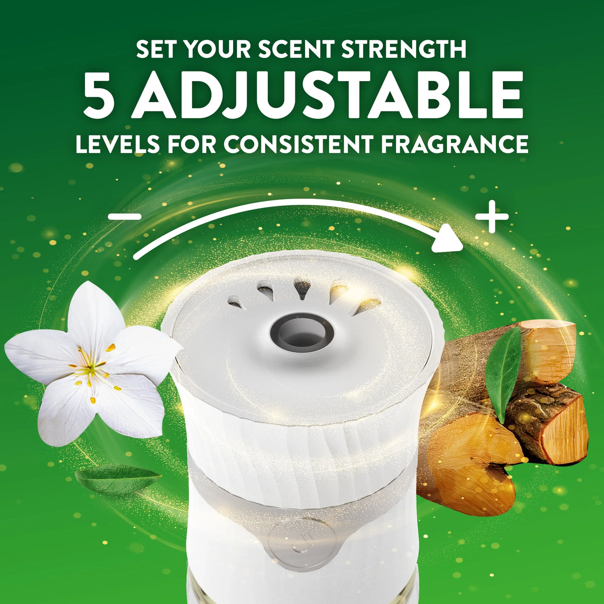 Air Wick Plug-in Scented Oil Air Freshener Warmer Refills, Warm Woods and Jasmine, 4 Count