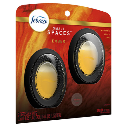 Febreze Odor Fighter Small Spaces Air Freshener Ember, .25 oz., Pack of 2