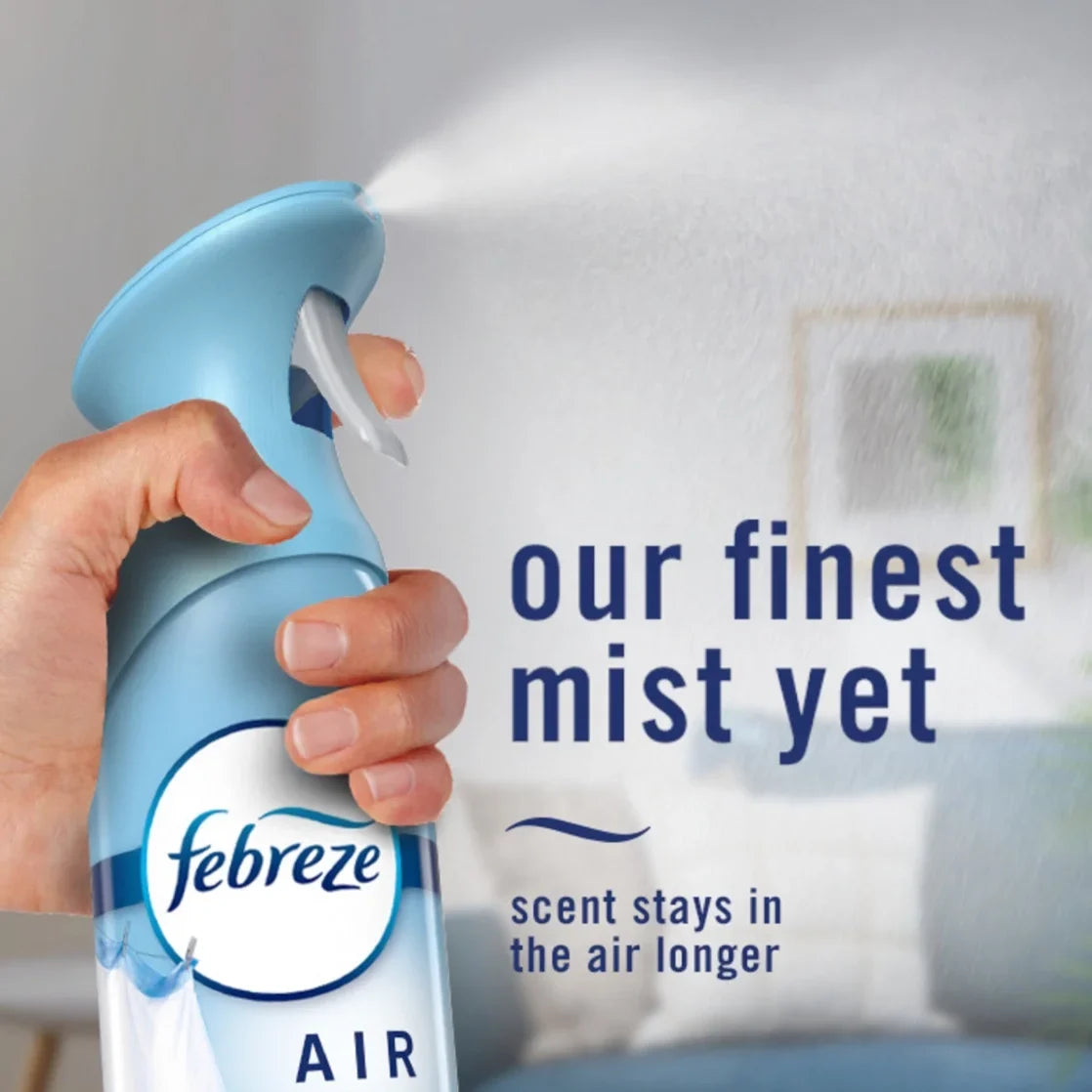 Febreze Air Mist Air Freshener Spray, Downy April Fresh, 8.1oz, 2 Count