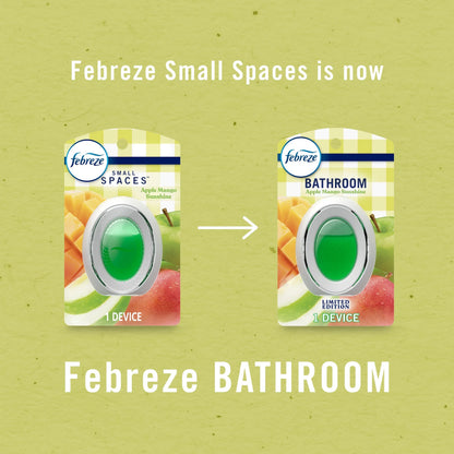 Febreze Bathroom Air Freshener, Small Spaces Odor-Fighting, Apple Mango Sunshine, 2 Count