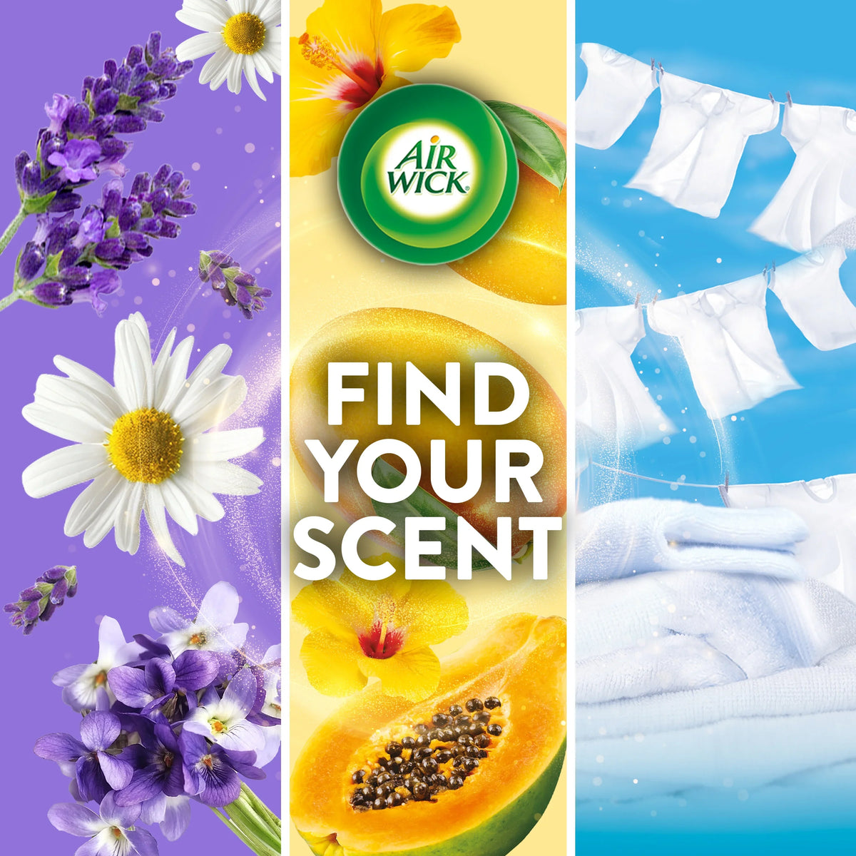 Air Wick Plug-In Scented Oil Air Freshener Warmer Refills, Summer Delights, 4 Count