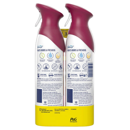 Febreze Air Mist Luxe Air Freshener Spray, Vanilla Suede, 8.1oz, 2 Count