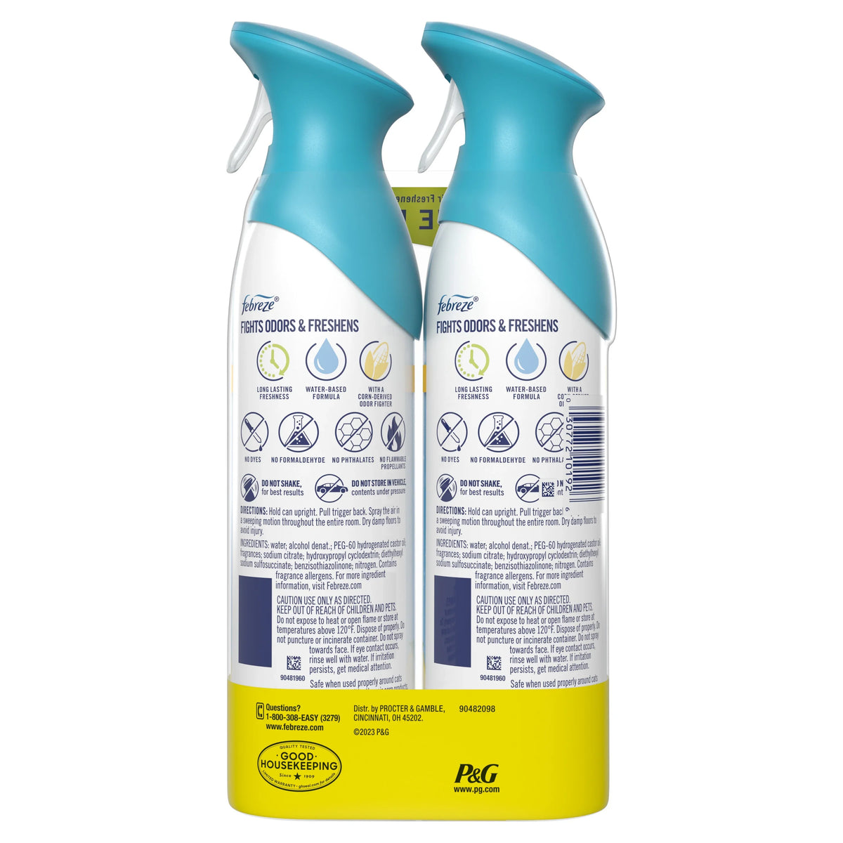 Febreze Air Freshener Spray, Odor-Fighting Room Spray, Refresh & Energize, 8.8oz, 2 Count