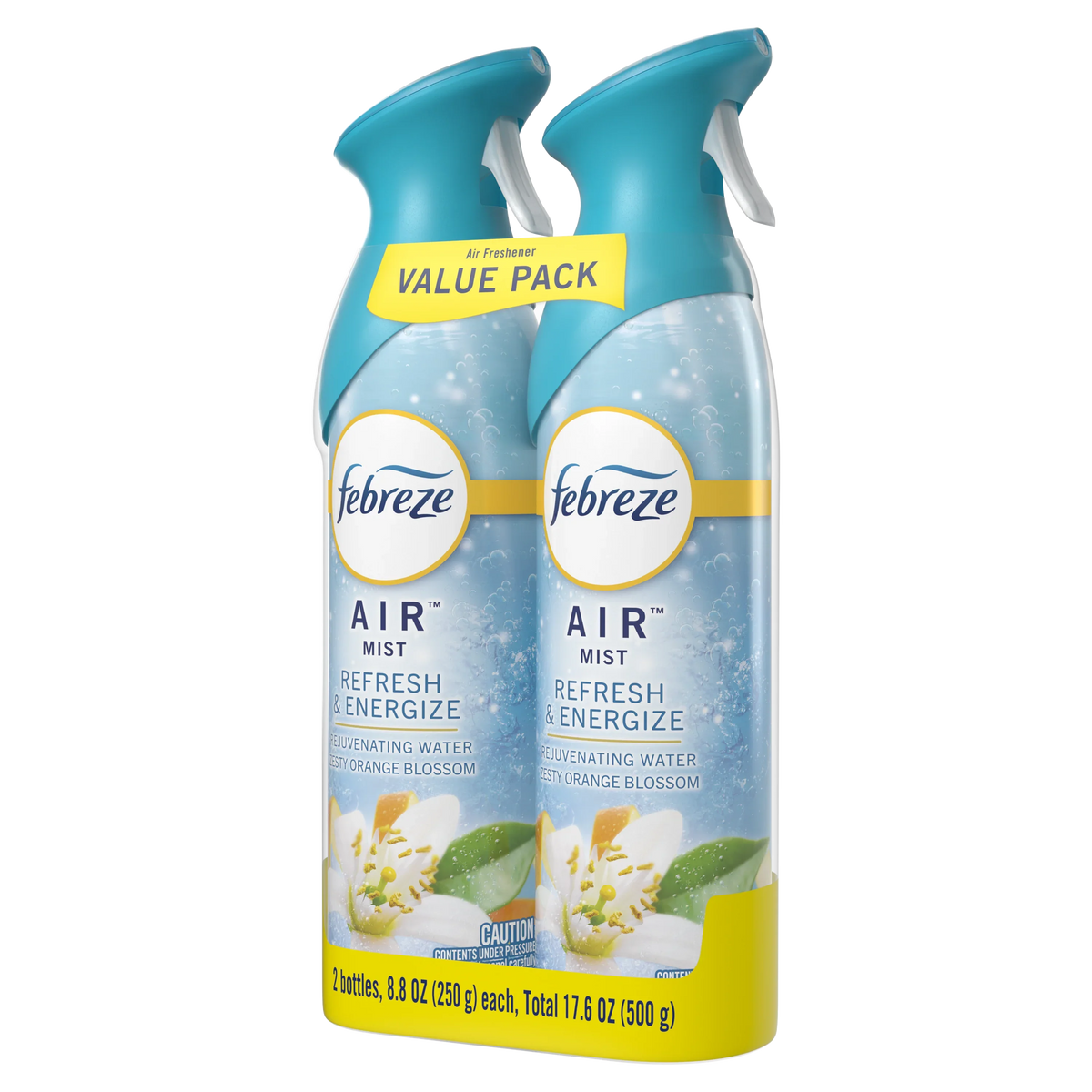 Febreze Air Freshener Spray, Odor-Fighting Room Spray, Refresh & Energize, 8.8oz, 2 Count