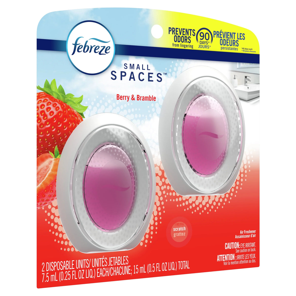 Febreze Small Spaces Air Freshener Berry & Bramble, .25 fl. oz., Pack of 2