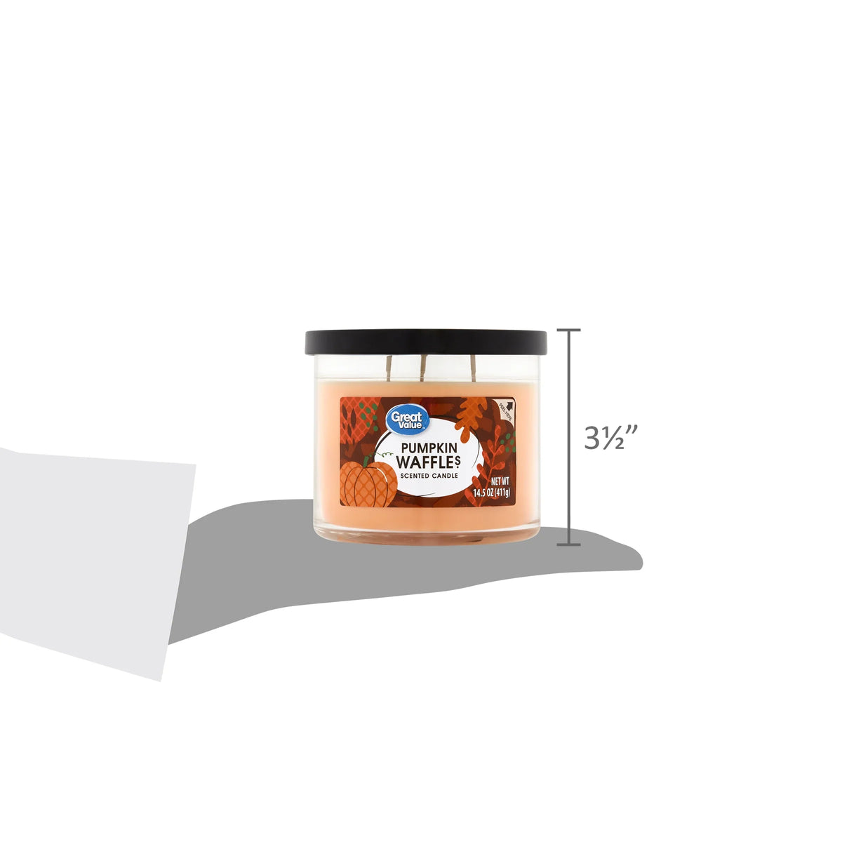 (2 pack) Great Value Limited Edition Pumpkin Waffles Scented Candle, 14.5 oz