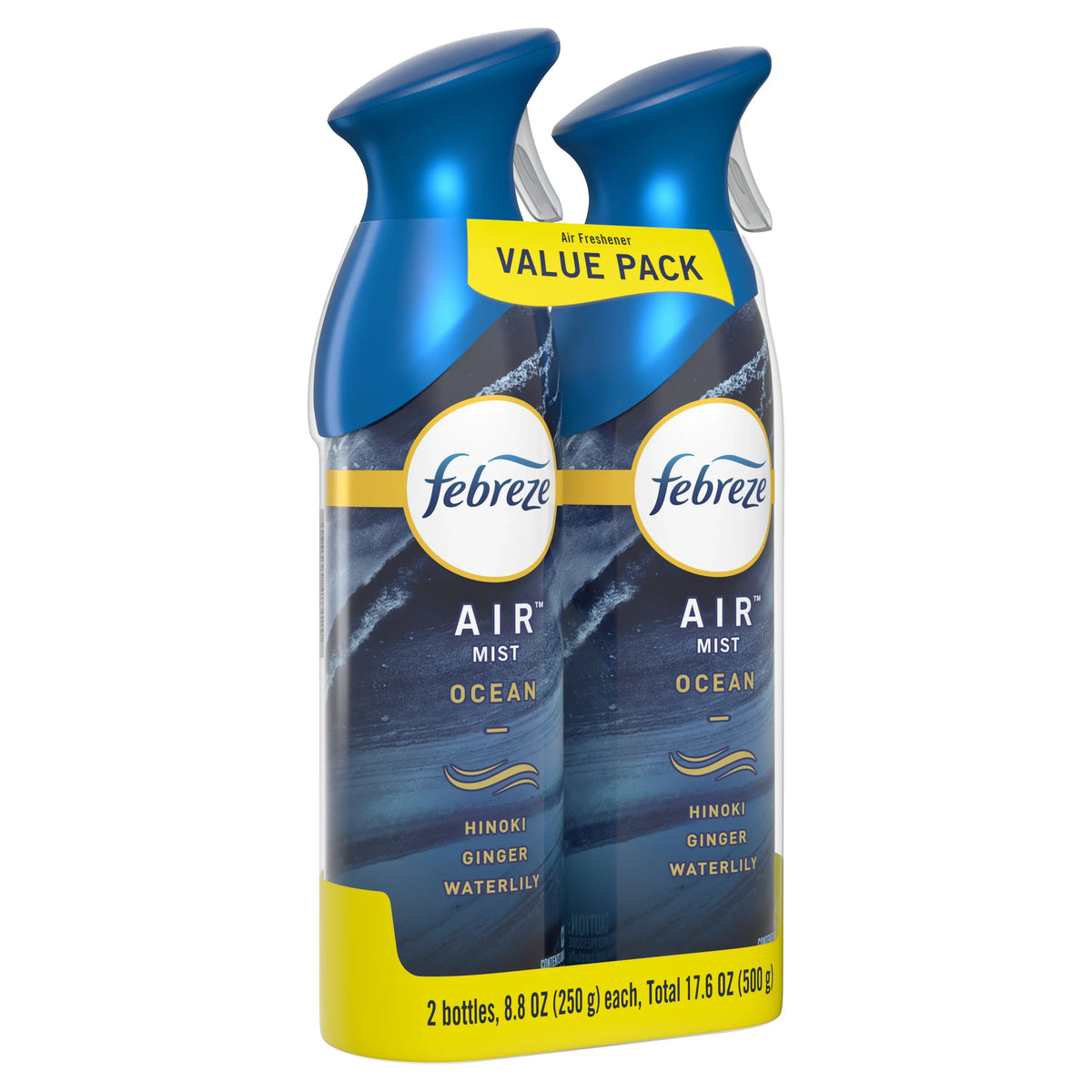 Febreze Air Freshener Spray, Odor-Fighting Room Spray, Ocean, 8.8oz, 2 Count