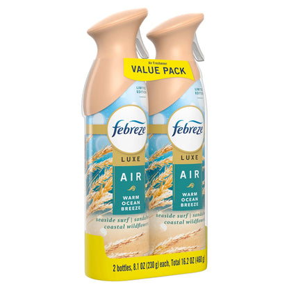 Febreze Air Mist Spray, Warm Ocean Breeze, 8.1 oz, 2 Count