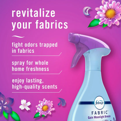 Febreze Fabric Spray Air Freshener, Odor-Fighting, Gain Moonlight Breeze, 23.6 fl oz
