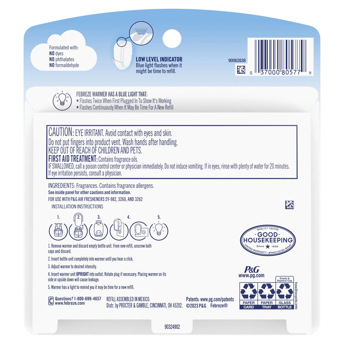 Febreze Unstoppables Plug Odor-Fighting Air Freshener, Breeze (2) .87 fl. oz. Oil Refills