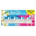 Febreze Plug Air Freshener – Refresh & Energize / Downy April Fresh (5 Refills, 4.35 fl oz)-2pk, With Paper Towel By OMA