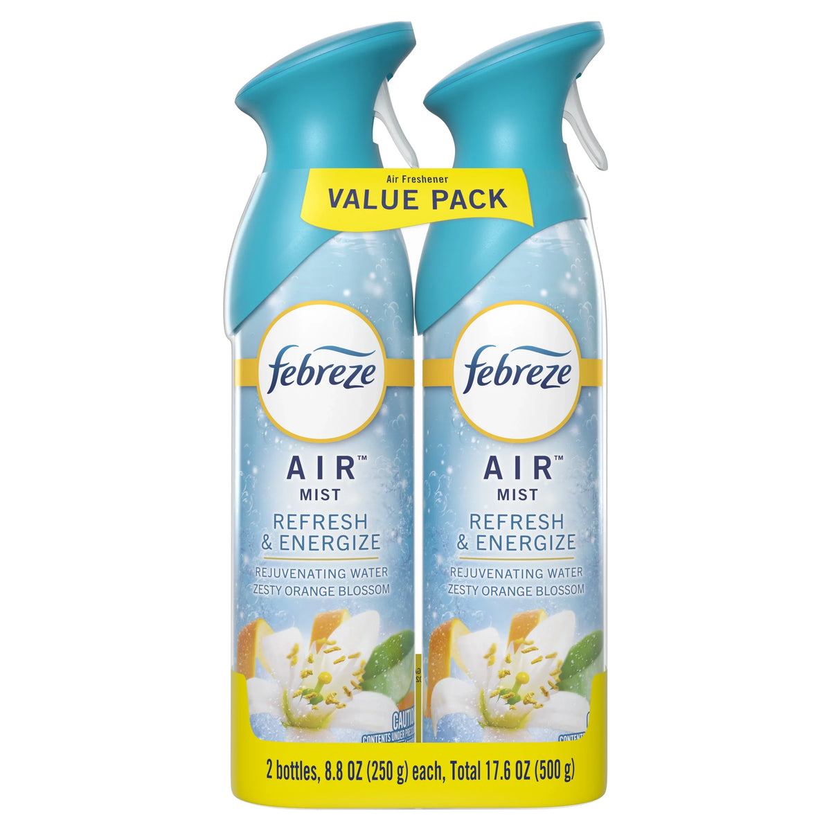 Febreze Air Freshener Spray, Odor-Fighting Room Spray, Refresh & Energize, 8.8oz, 2 Count