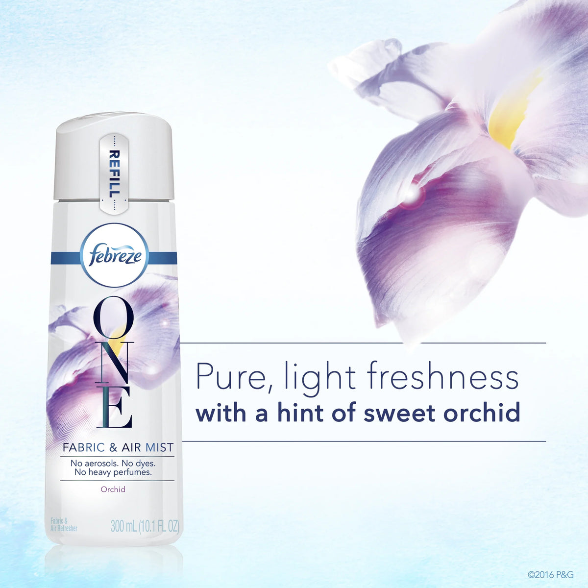 Febreze ONE Fabric and Air Freshener Mist Refill, Orchid Scent (1 count, 10.1 oz)