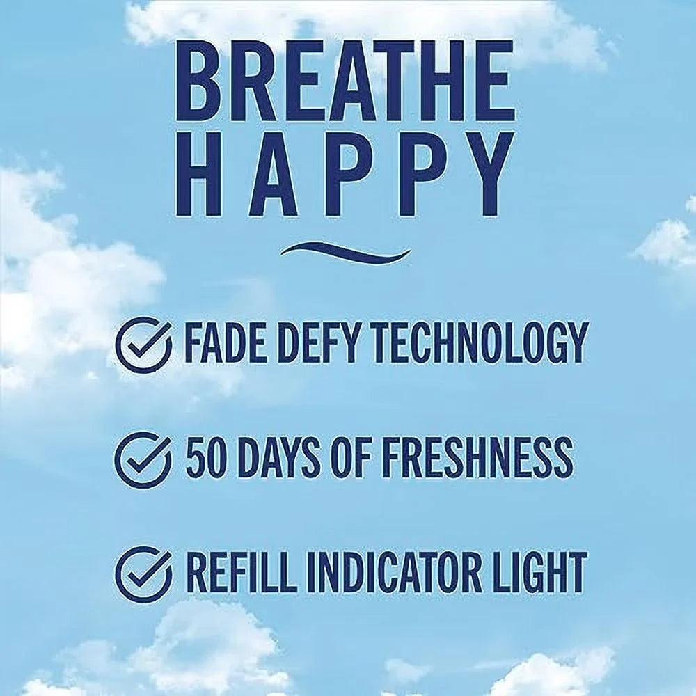 Febreze Plug In Air Fresheners, Downy April Fresh Scent, Odor Eliminator for Strong Odors, 1 Warmer + 2 Oil Refills