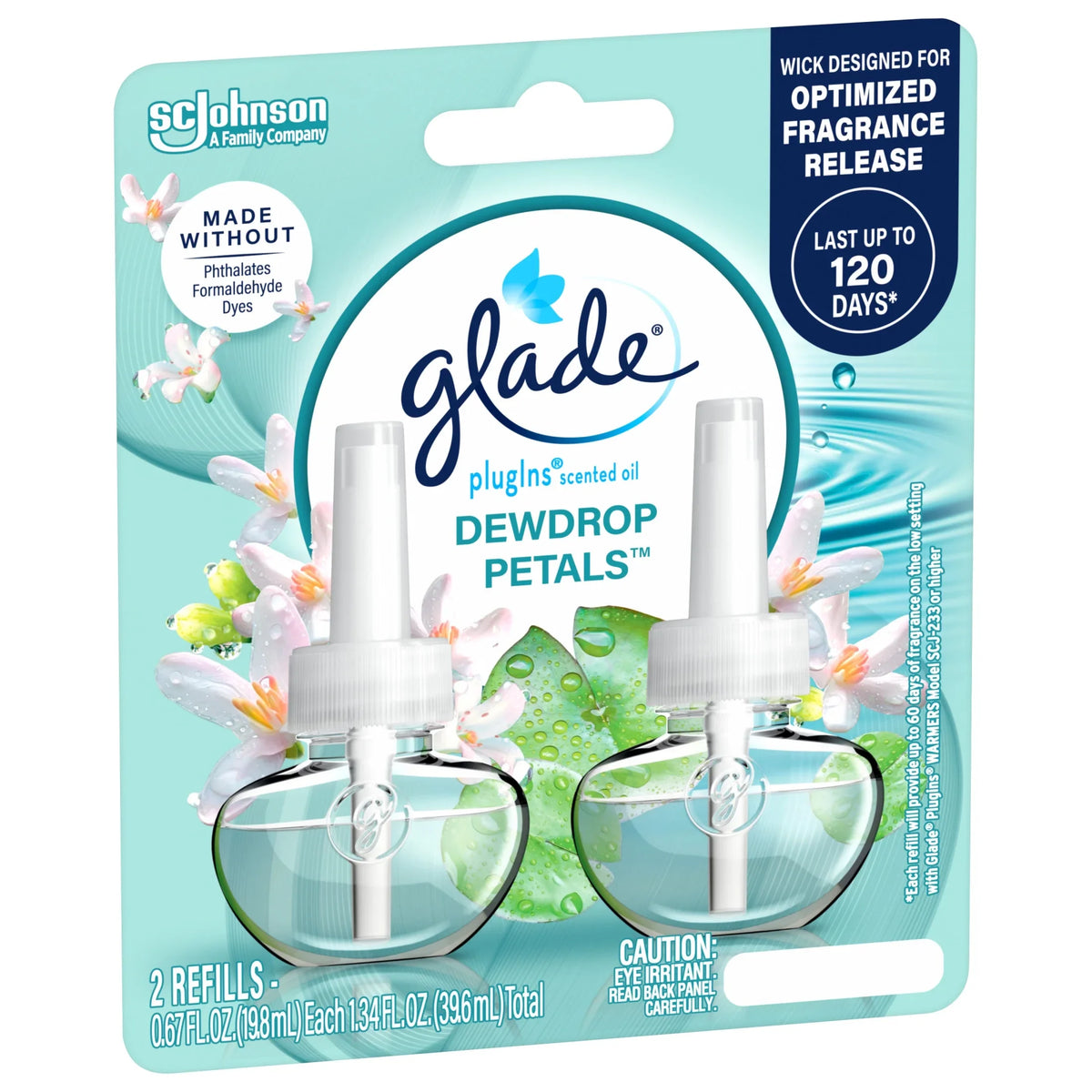Glade PlugIns Refills Air Freshener, Dewdrop Petals, 1.34 oz, 2 Count