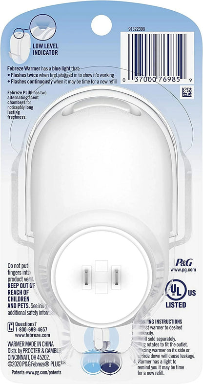Febreze Plug In Air Freshener Fade Defy Plugs, Scented Oil Warmer, 4 Pack