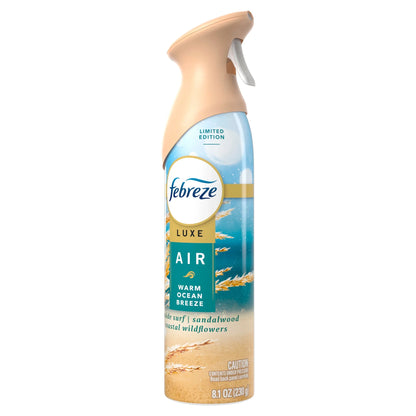 Febreze Air Mist Luxe Warm Ocean Breeze Air Freshener Spray, 8.1 oz