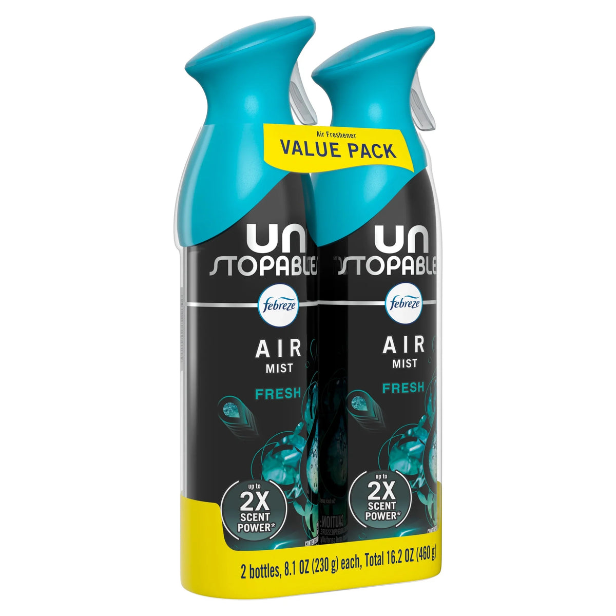 Febreze Air Mist Air Freshener Spray, Unstopables Fresh, 8.1oz, 2 Count