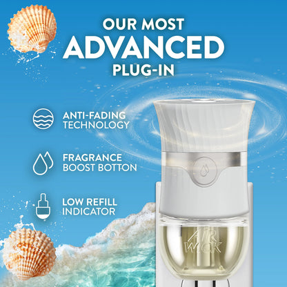 Air Wick Plug-In Scented Oil Air Freshener Warmer Refills, Calming Sea Spray and Breeze, 2 Count