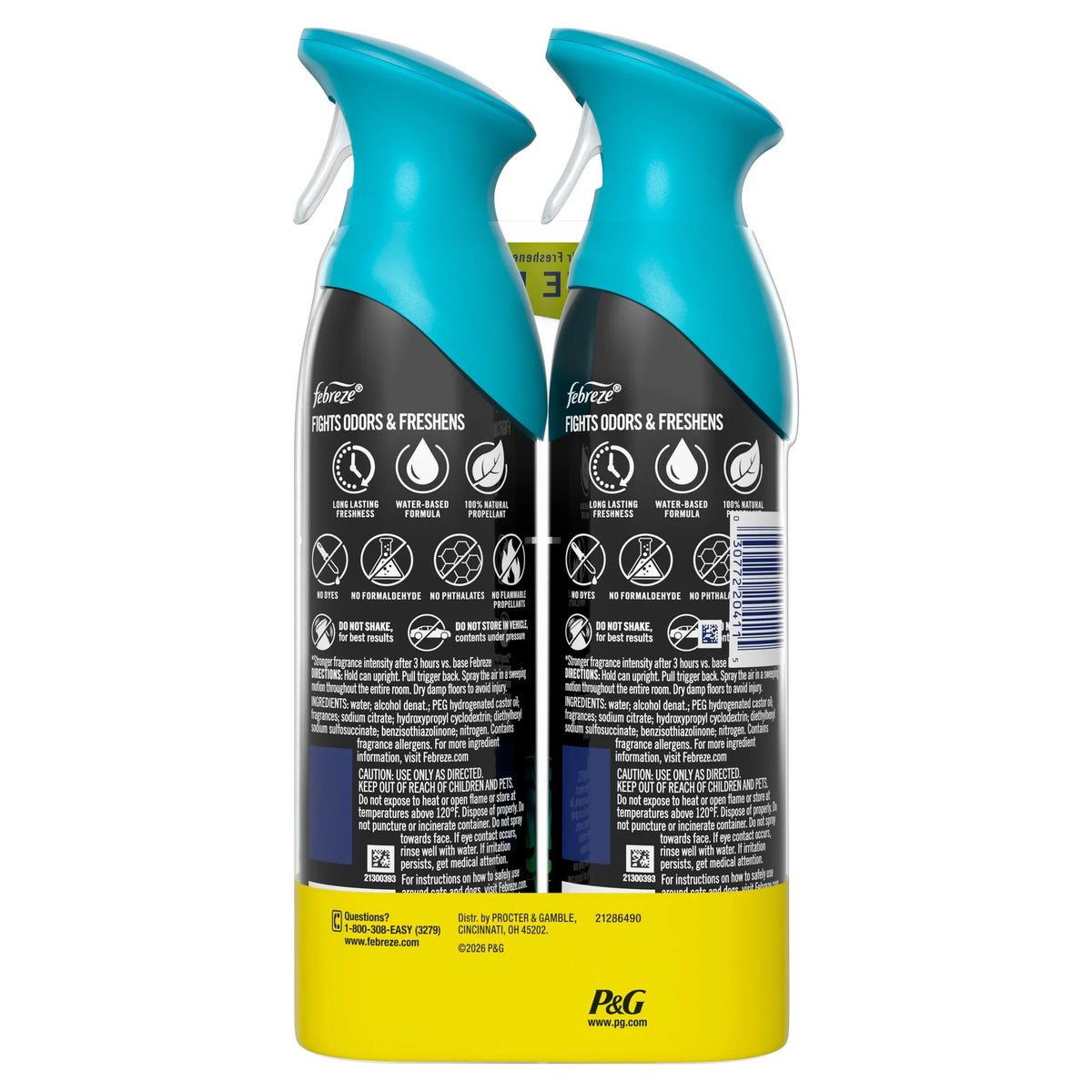 Febreze Air Mist Air Freshener Spray, Unstopables Fresh, 8.1oz, 2 Count