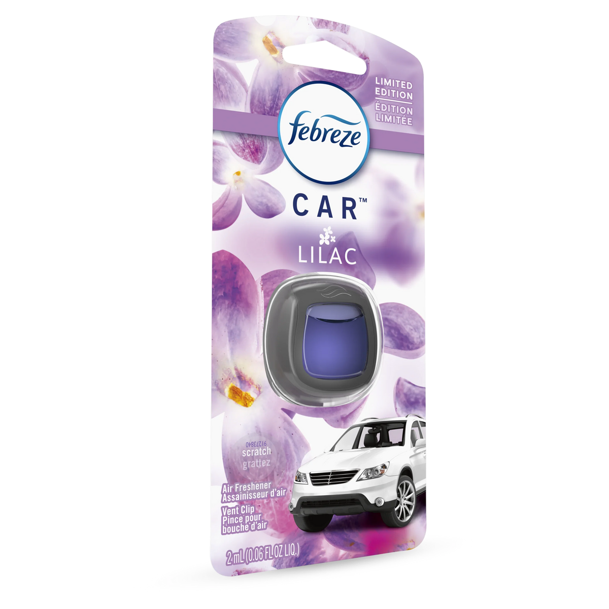 Febreze Car Air Freshener Vent Clip, Lilac, 1 Count