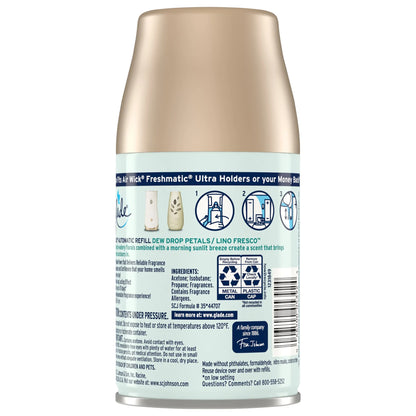 Glade Automatic Spray Air Freshener Refill, Dewdrop Petals, 6.2oz 1pk