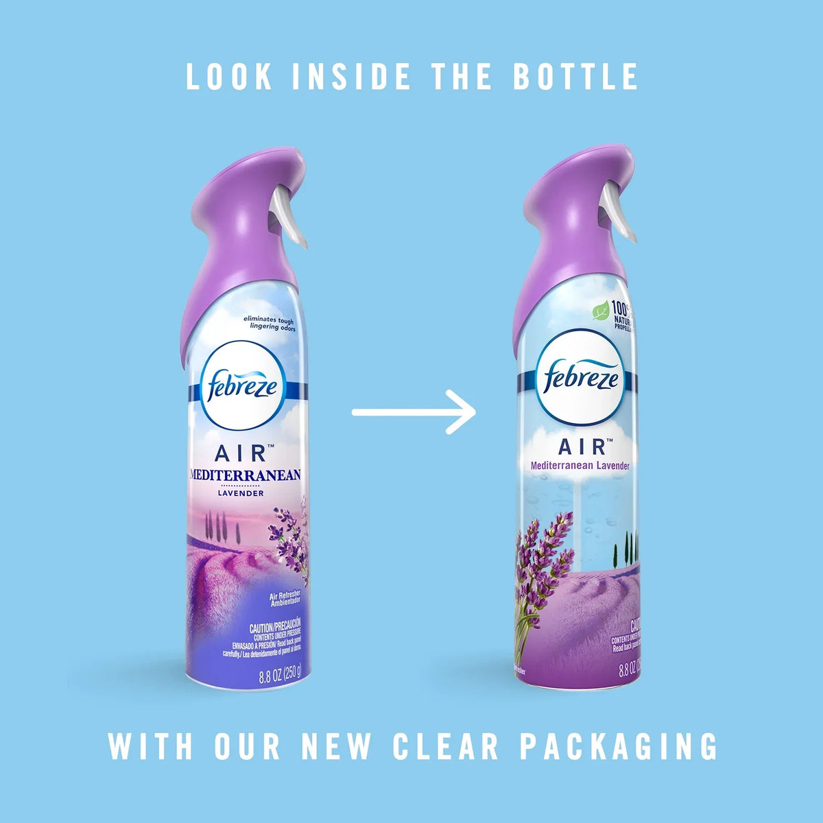 Febreze Air Freshener Spray, Odor-Fighting Room Spray, Mediterranean Lavender, 8.8oz, 2 Count