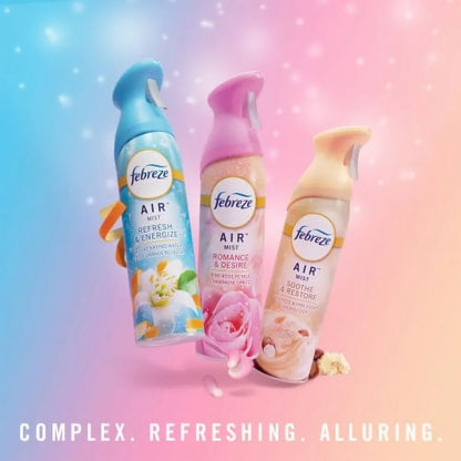 Febreze Air Mist Soothe & Restore Mood-Enhancing Home Air Freshener Spray Aerosol Can