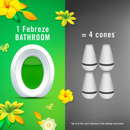 Febreze Bathroom Air Freshener, Small Spaces Odor-Fighting, Gain Original, 3 Count