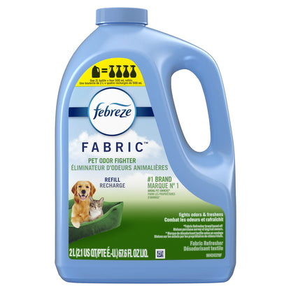 Febreze Fabric Spray Air Freshener, Odor-Fighting, Pet Odor Fighter, 67.6 oz Refill