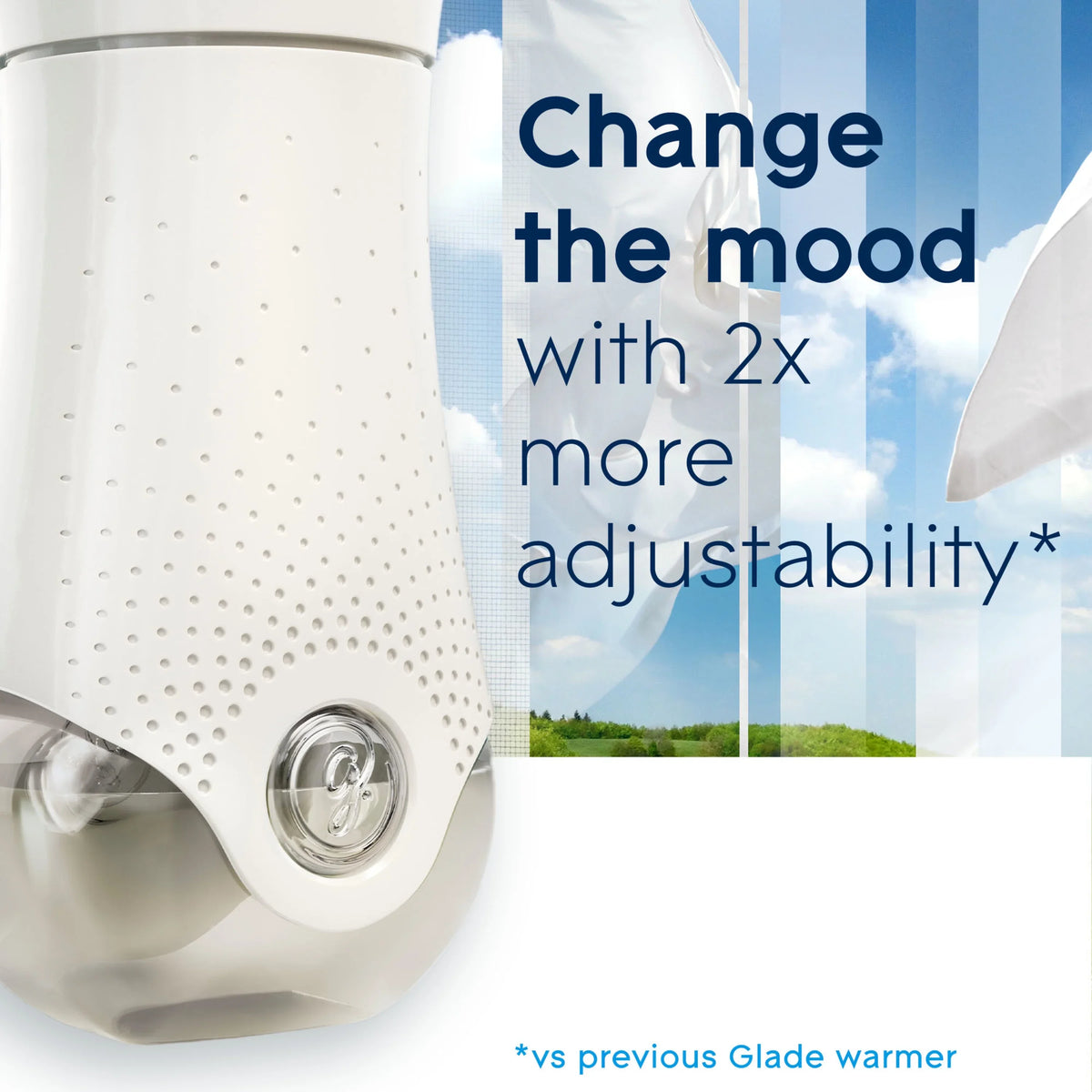 Glade PlugIns Scented Oil Warmer + 2 Refills, Air Freshener, Clean Linen™, 2 x 0.67 Oz
