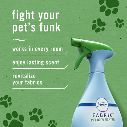 Febreze Pet Odor Fighter Air Freshener Fabric Spray, Fresh Scent, 16.9 oz