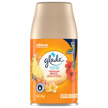 Glade Automatic Spray Refill 1 Count, Hawaiian Breeze, 6.2 oz. Total, Air Freshener