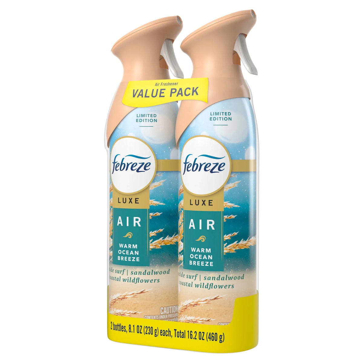 Febreze Air Mist Spray, Warm Ocean Breeze, 8.1 oz, 2 Count