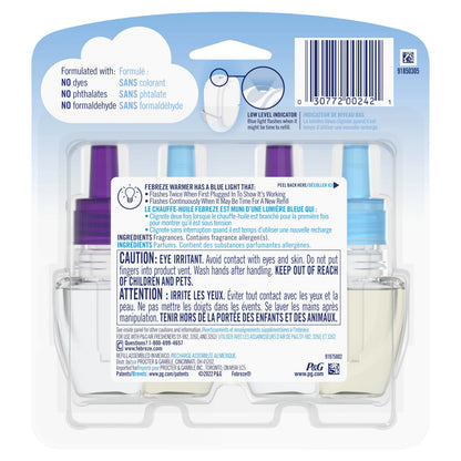 Febreze Odor-Eliminating Fade Defy PLUG Air Freshener Lilac, (2) .87 fl. oz. Oil Refills