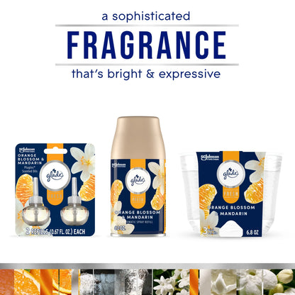 Glade Candles Orange Blossom & Mandarin Scent Fresh Collection 8.16 oz Pack of 2