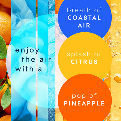 Glade Automatic Spray Refills, Air Freshener, Infused with Essential Oils, Coastal Sunshine Citrus, 6.2 oz, 2 Count