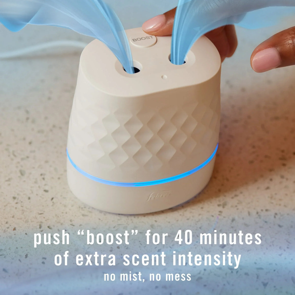Febreze PLUG Scent Booster Continuous Scent Device Oil Diffuser Starter Kit, Gain Original Scent, Warmer + 1 Refill (4 Pack)