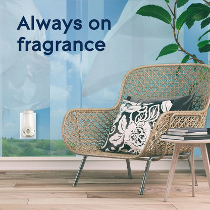 Glade PlugIns Scented Oil Warmer + 2 Refills, Air Freshener, Clean Linen™, 2 x 0.67 Oz