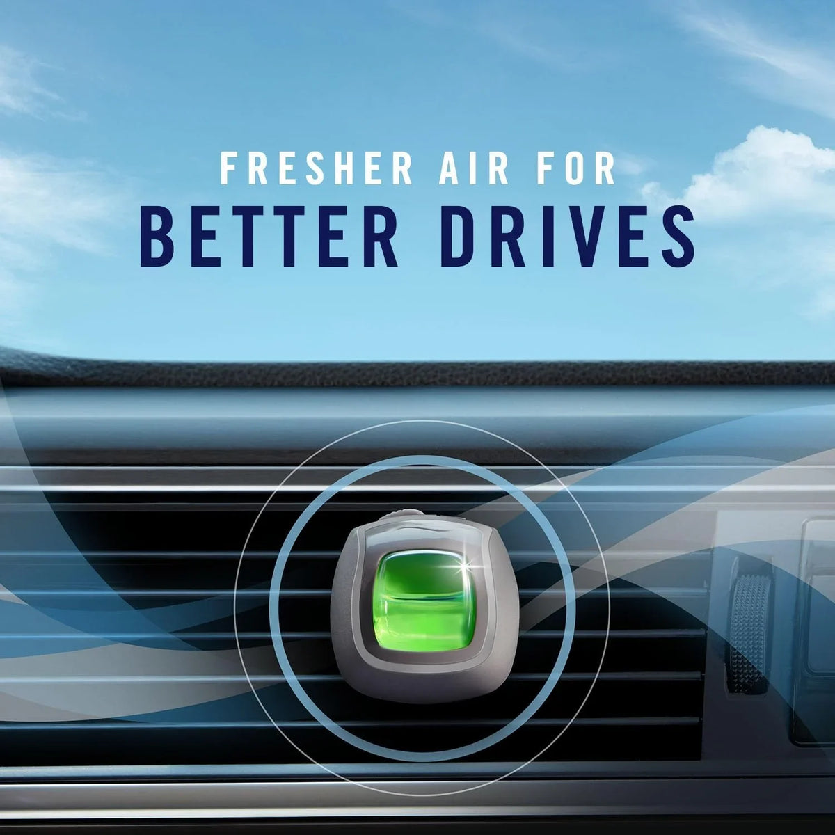 Febreze Car Air Freshener, Odor-Fighting Car Vent Clip, Gain Island Fresh, 3 Count