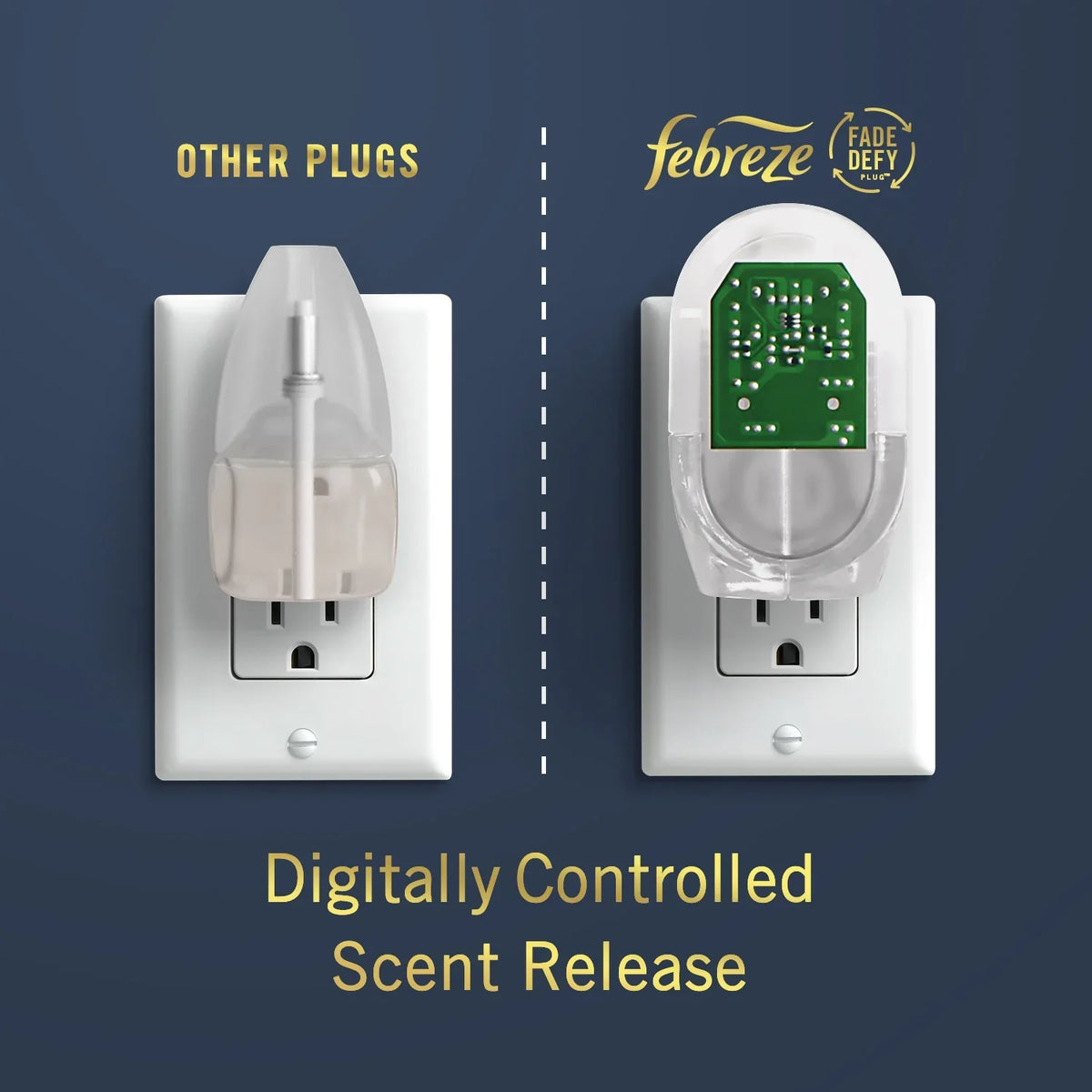 Febreze Origins Fade Defy PLUG Air Freshener & Odor Fighter, Wood, (1) .87 oz Oil Refill