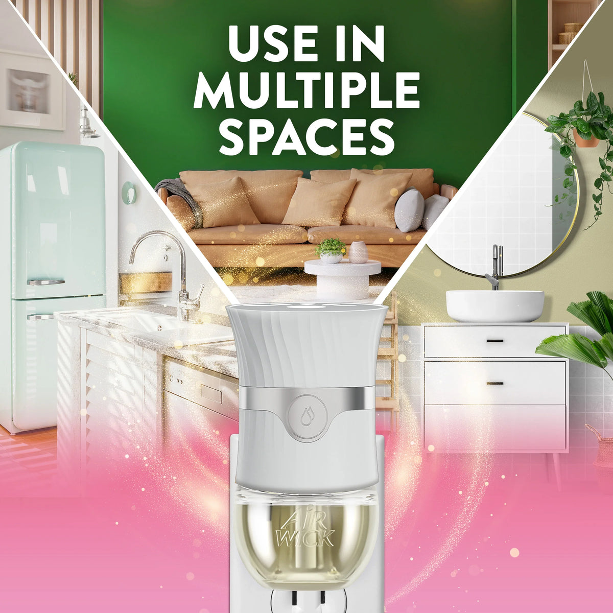 Air Wick Plug-In Air Freshener Scented Oil Refills,Honeysuckle and Raspberry, 2 Count
