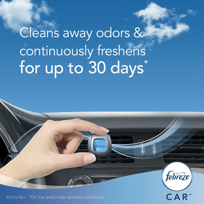 Febreze Car Air Freshener Vent Clip, Bora Bora Waters, 2 Count