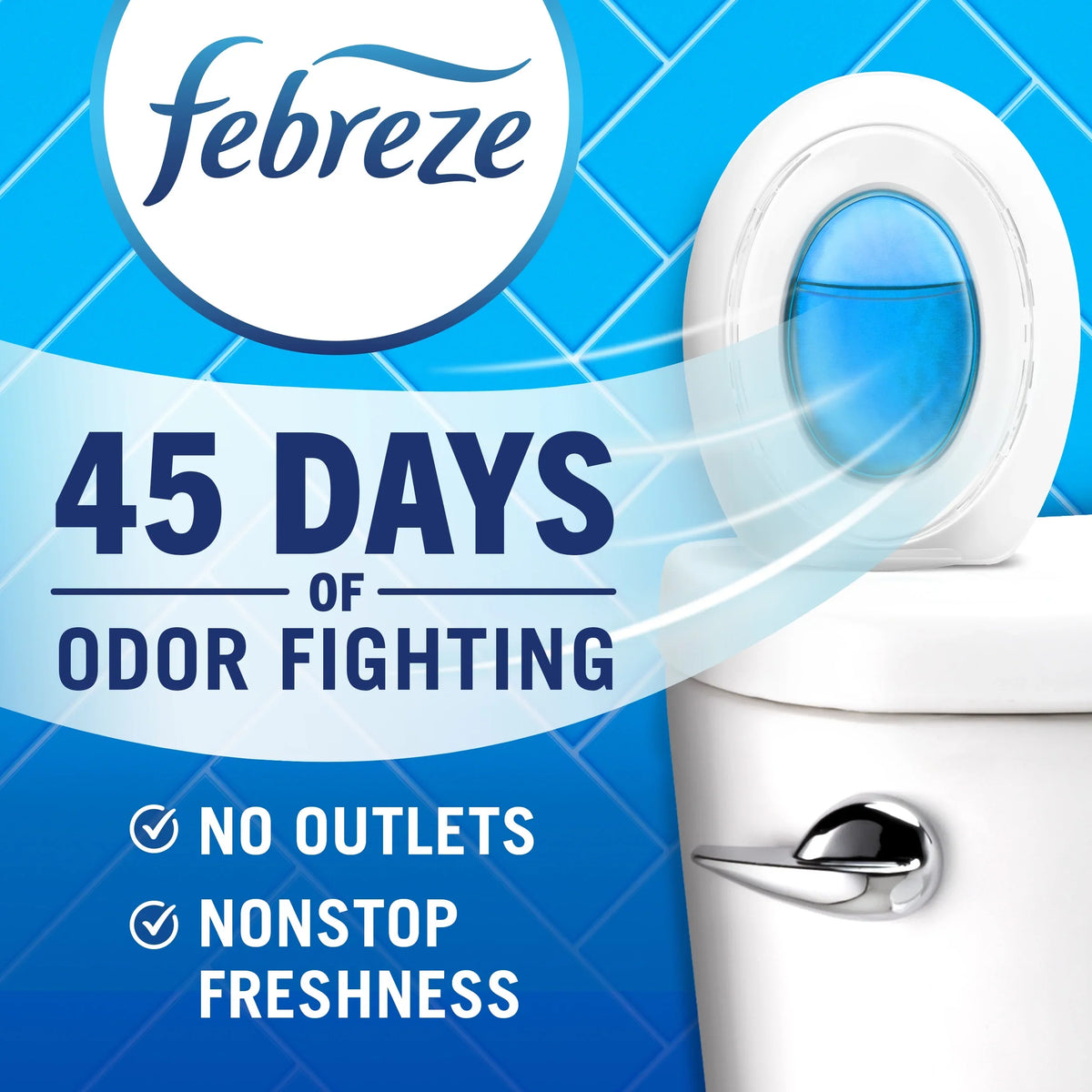Febreze Bathroom Air Freshener, Small Spaces Odor-Fighting, Georgia Peach Orchard, 2 Count