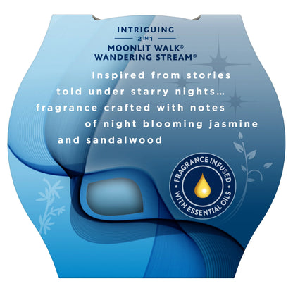 Glade 2in1 Jar Candle 1 ct, Moonlit Walk & Wandering Stream, 3.4 oz. Total, Air Freshener