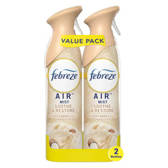 (6 pack) Febreze Air Freshener Spray, Odor-Fighting Room Spray, Soothe & Restore, 8.8oz, 2 Count