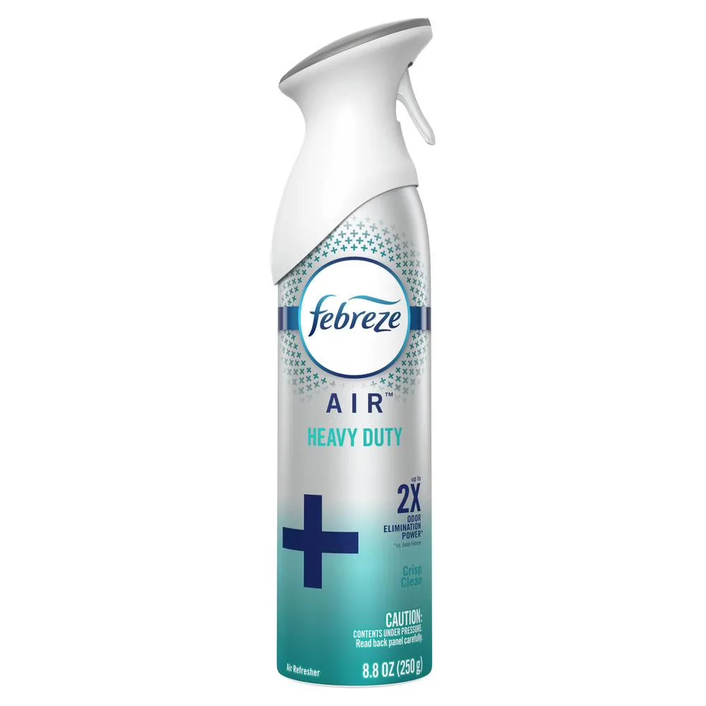 2 Pack Febreze Air Heavy Duty Odor-Fighting Spray - Crisp Clean