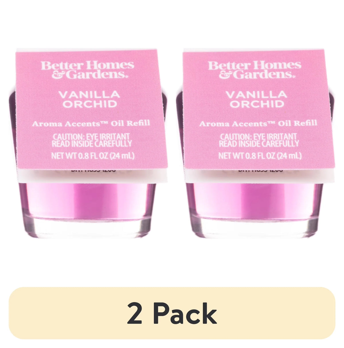 (2 pack) Better Homes & Gardens Aroma Accents Oil Refill, Vanilla Orchid