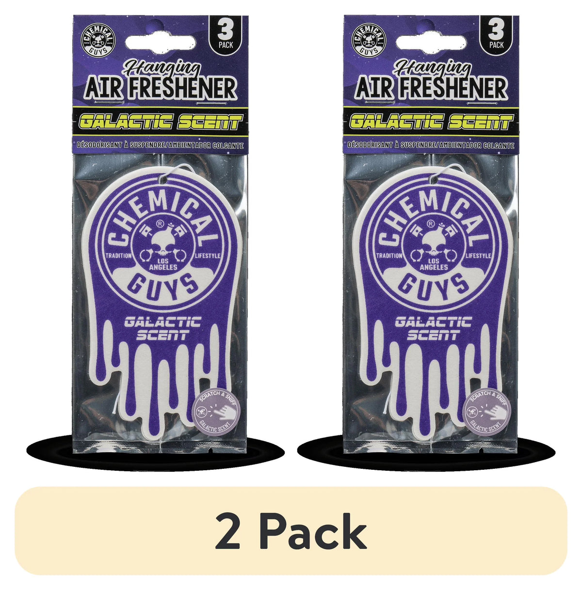 Chemical Guys Hanging Air Freshener 3-pack, Galactic Scent